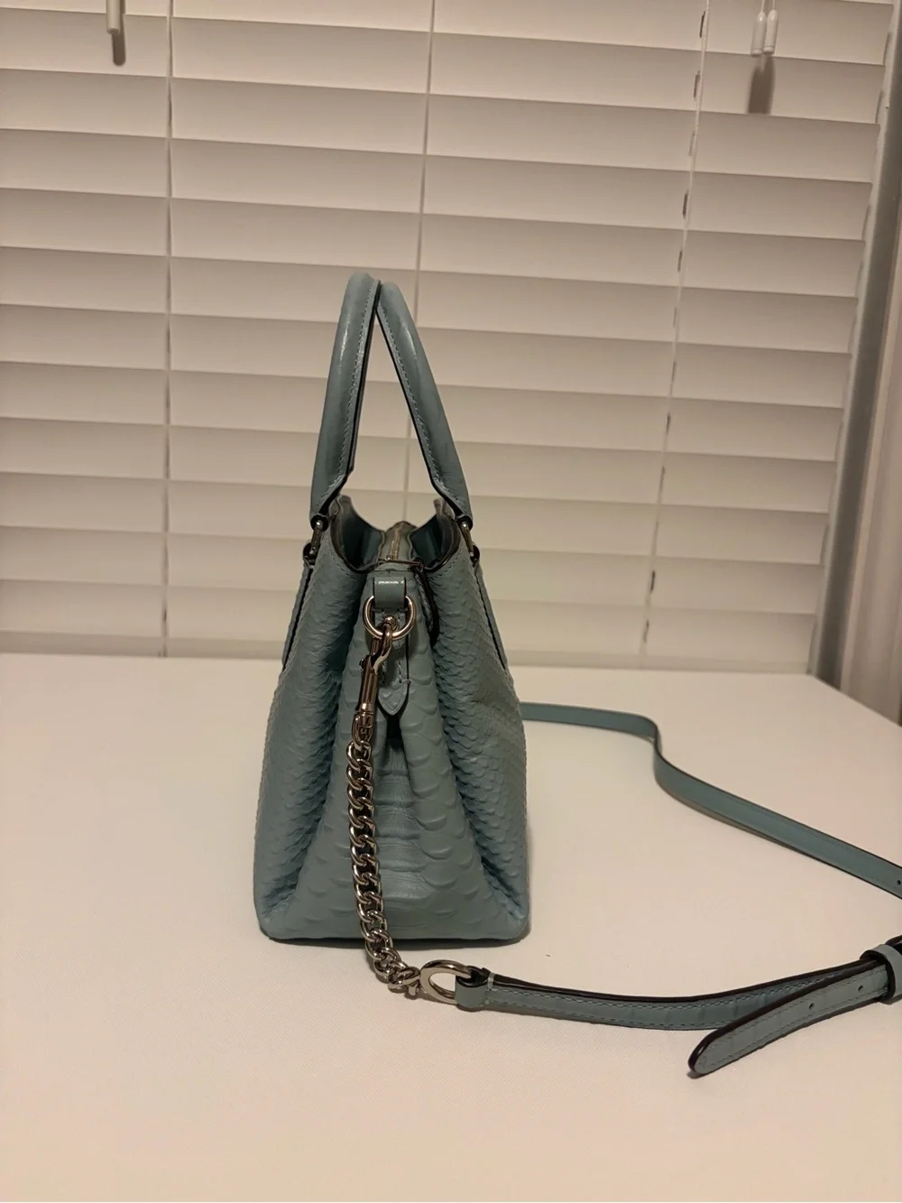 Matching COACH Seafoam Snakeskin Bag & Wallet Set 🌟
